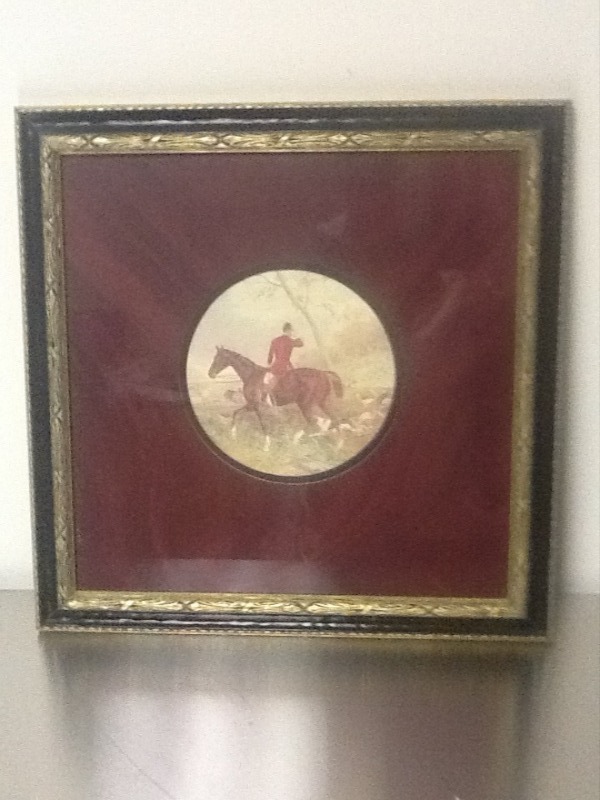 lot 202 image: Very nice Decour picture of the hunt matches the next three pictures 20 x 20