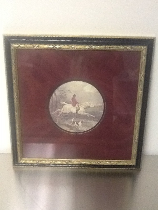 lot 203 image: Very nice Decour picture of the hunt matches the next three pictures 20 x 20