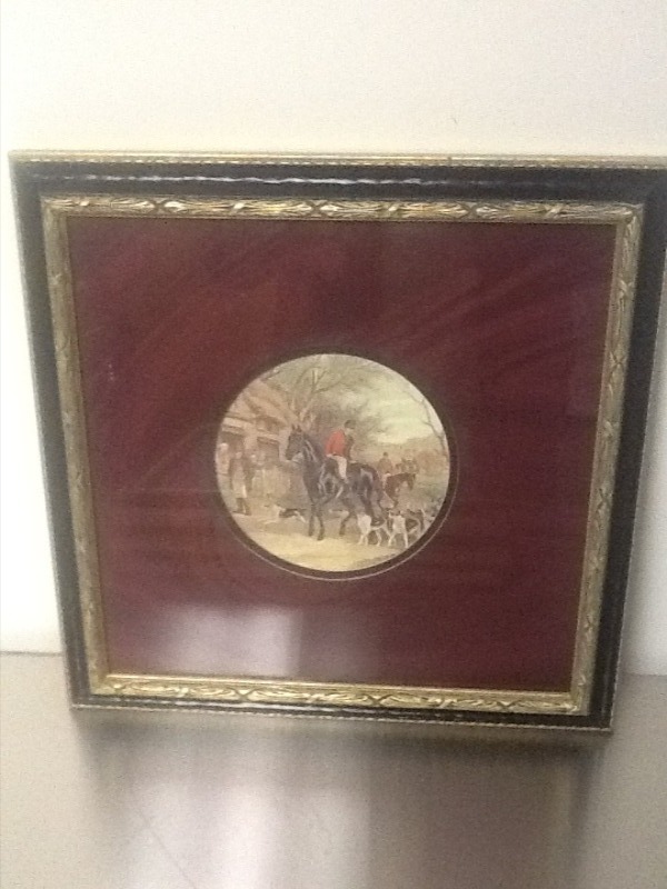 lot 205 image: Very nice Decour picture of the hunt matches the next three pictures 20 x 20