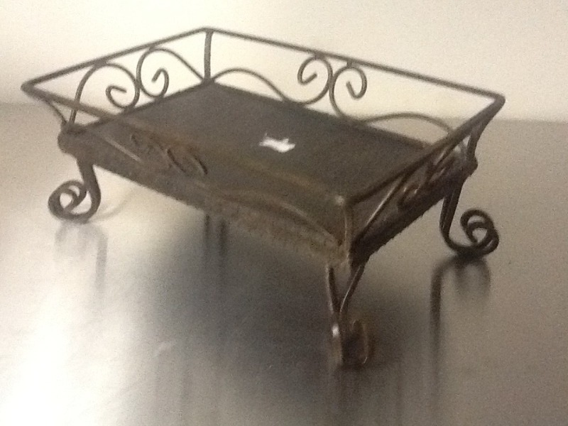 lot 249 image: Nice heavy duty iron Decour display tray 14 x 19