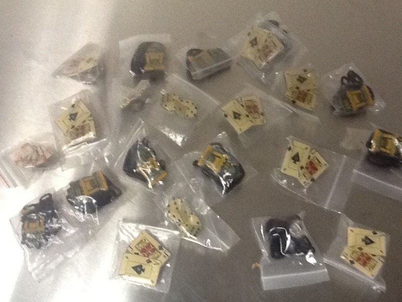 lot 260 image: Great stocking stuffers lot of casino style pens as a picture