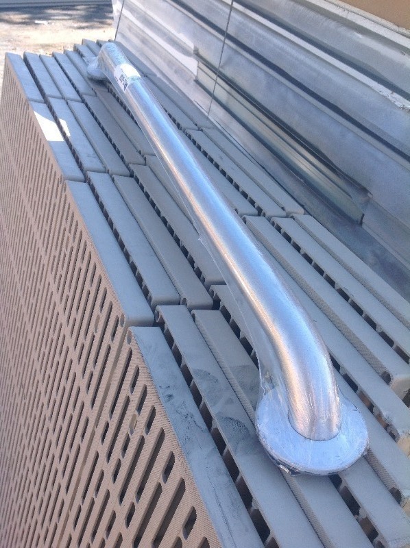 lot 8377 image: 3 foot long handicap stainless steel grab bar