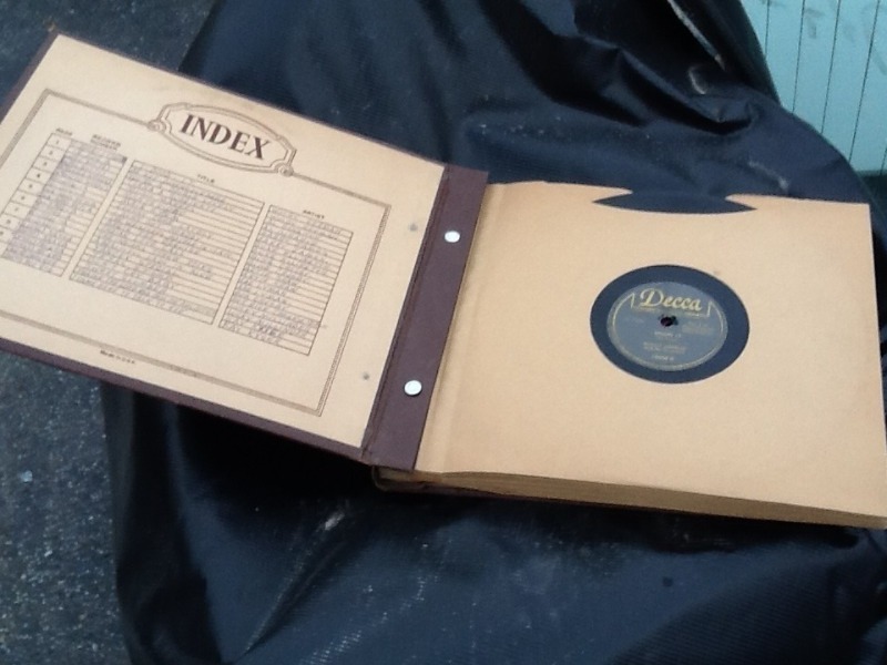 lot 8491 image: Old 33 albums in album booklet for albums categorized in index the kind of records played on old  Victor rolla