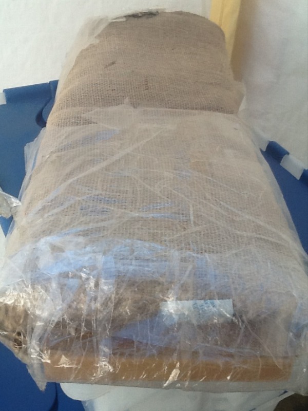 lot 50 image: One bolt of burlap as a picture