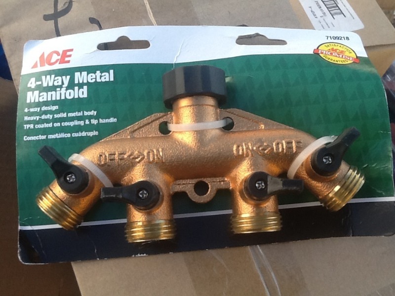lot 177 image: Five new four-way metal manifolds