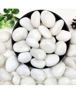 lot 51911 image: White River Rocks, 1-2 Inch Natural Pebbles for Indoor Plants, High Polished Decorative Stones Vase Filler Fish Tank Aquariums Landscaping Garden Outdoor and Indoor DIY