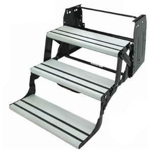 lot 51928 image: Lippert 432696 Alumi-Tread Manual 3-Step RV Entry - Retail $565.31