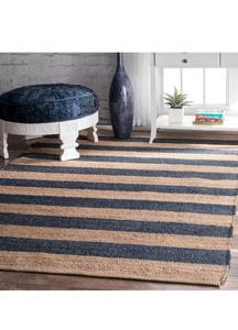 lot 51932 image: nuLOOM Alisia Flatweave Striped Jute Area Rug