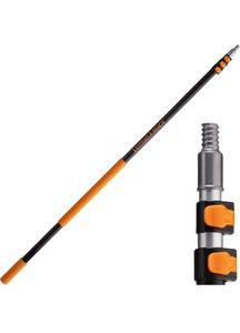 lot 51934 image: 7-24 ft Long Telescopic Extension Pole  Multi-Purpose Extendable Pole with Universal Twist-on Metal Tip  Lightweight and Sturdy  Best Telescoping Pole for Painting, Dusting and Window Cleaning