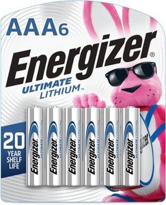 lot 2243 image: Energizer Ultimate Lithium AAA Batteries (6 Pack), Triple A Batteries