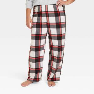 lot 2256 image: Womens Buffalo Check Fleece Matching Family Pajama Pants - Wondershop Black M
