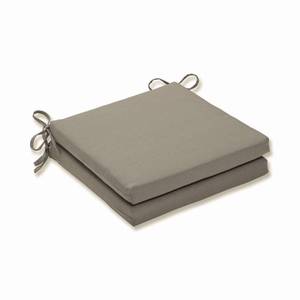 lot 3293 image: Pillow Perfect Monti Chino Solid IndoorOutdoor Patio Seat Cushions Plush Fiber Fill, Weather and Fade Resistant, Square Corner - 20 x 20, Grey 2 Count