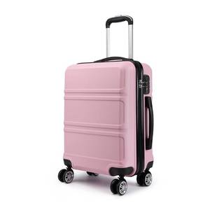 lot 3297 image: Kono 20 Carry on Luggage Lightweight with Spinner Wheel TSA Lock Hardside Luggage Airline Approved Carry on Suitcase Pink