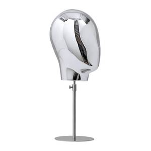 lot 3299 image: Adjustable 21 Inch Mannequin Head Wig Making Head Metal Head Wig Hat Glasses Display with Detachable Stand Vintage Style Holder Silver (Missing Pole)