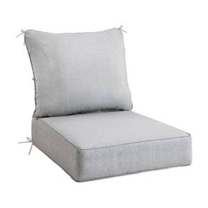 lot 3302 image: Sundale Outdoor 6 Inch Thick Water-Resistant Olefin Deep Seat Cushions, OutdoorIndoor Durable Couch Pad with Straps, Perfect for Yard, Living Room, (Dark Blue, 24 W x 24 D)