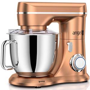 lot 3310 image: Mini Angel Stand Mixer,10-Speed 5QT Kitchen Electric Mixer,Tilt-Head Food Mixer with Dough Hook, Wire Whisk, Flat Beater, Stainless Steel Bowl (Champagne) Retail&nbsp$139.98