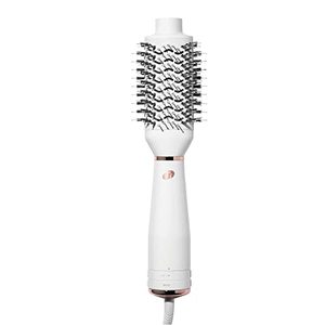 lot 5425 image: T3 AireBrush One-Step Smoothing and Volumizing Hair Dryer Brush, Blow Dryer Brush for Fast Drying and Styling with Multiple Heat and Speed Settings, Ceramic Oval Brush and Cool Shot - Retail $131.11
