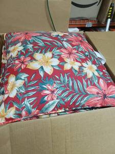 lot 5456 image: ARDEN SELECTIONS 24 in. x 24 in. Ruby Clarissa 2-Piece Deep Seating Outdoor Lounge Chair Cushion