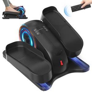 lot 5471 image: Under Desk Elliptical Electric Ellipse Leg Exerciser for Seniors, Quiet & Compact Seated Pedal Exerciser with Remote Control & Hidden Handle - Retail $126.35