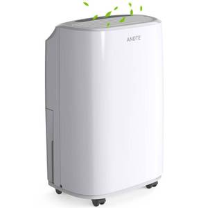 lot 5474 image: 2500 Sq.Ft Dehumidifier for Home Basement and Large Room, Upgraded 34 Pints Dehumidifiers with Drain Hose & 0.528 Gallon Water Tank, Auto or Manual Drainage, Auto Defrost, Dry Clothes Mode, Timer - Retail $134.73