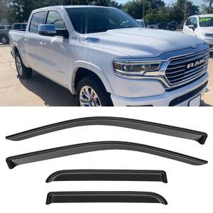 lot 9517 image: Cxdar Window Rain Guards Vent Visors Shades for 2019-2024 Dodge Ram 1500 New Body Quad Cab, Window Wind Deflectors Shield (Not Fit 19-24 Ram Classic)