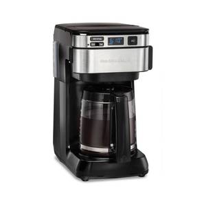 lot 9533 image: Hamilton Beach Programmable Coffee Maker, 12 Cups, Front Access Easy Fill, Pause & Serve, 3 Brewing Options, Black (46310)