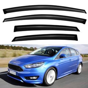 lot 9542 image: Window Rain Guards Shield for 2012-2018 Ford Focus, Window Vent Visors Shades Wind Deflectors for 12-18 Focus Sedan & Hatchback