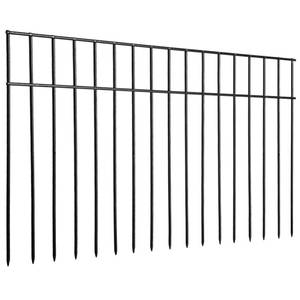 lot 9544 image: Adavin SmallMedium Animal Barrier Fence,15 Pack 24in(L) X 15in(H) Underground Decorative Garden Fencing, Dog Rabbits fences Black Metal Fence Panel Ground Stakes for Outdoor Patio.Total length 30Ft - Retail $100.82