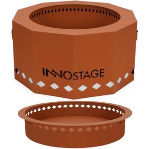 lot 9550 image: Smokeless 24in Fire Pit for Outdoor Use - Large Wood Pellet Fire Pit for 4-6 People