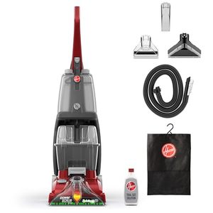 lot 9601 image: Hoover PowerScrub Deluxe Carpet Cleaner Machine, for Carpet and Upholstery, Deep Cleaning Carpet Shampooer, Carpet Deodorizer and Pet Stain Remover, FH50150NC, Red