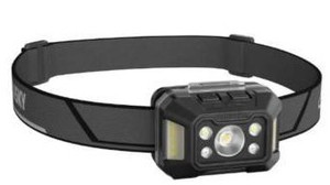 lot 2253 image: Husky 650 Lumens Dual-Power Broad Range LED Headlamp 7 Modes with USB Port and Rechargeable Battery