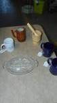 coffee mugs - glass candy dish - mortar & piste