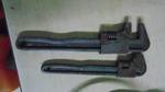 pair of pipe wrenches