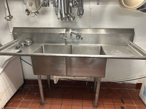 lot 2037005 image: 72in Commercial Double Stainless Steel Sink