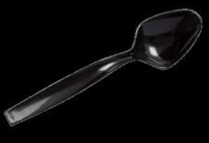 lot 2037145 image: Commercial Kitchen 9in Black Plastic Triangular Serving Spoon