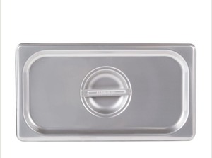 lot 2037201 image: 13 Size Solid Stainless Steel Steam Table  Hotel Pan Cover -USED