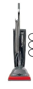 lot 2037272 image: Commercial Shake Out Bag Upright Vacuum Cleaner with 5 Amp Motor Powers On- USED