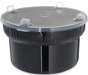lot 2037308 image: Carlisle FoodService Products CFS 703903 Polycarbonate Gourmet Crocks WITHOUT Lid, 1.90 qt Capacity, 4.12 Height, Black