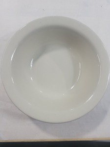 lot 3626023 image: White Narrow Rim Dinner Bowl - 7in