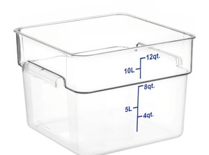 lot 3626135 image: 12 Qt. Clear Square Food Storage Container