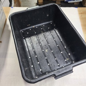 lot 3626273 image: 20Lx7Hx16W Black Bus Bin with Holes