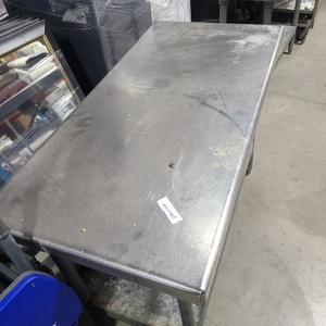lot 3626351 image: Commercial Kitchen Stainless Steel Prep Table with Storage Shelf 2Ftx4Ft