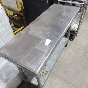lot 3626352 image: Commercial Kitchen Stainless Steel Prep Table with Storage Shelf 4Ftx18in
