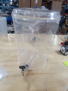 lot 3626436 image: 3 Gallons Plastic Beverage Container Dispenser- Clear