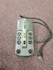 lot 3625027 image: GE Heavy Duty Relocatable Power Taps 8 Outlet Power Strip PHONE  CABLE