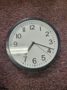 lot 3625135 image: 9 inch round Wall Clock Black. Room Essential Brand