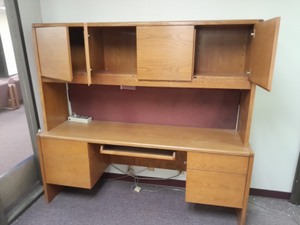 lot 3625191 image: Wooden wall desk 65h x 72