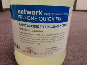 lot 3625215 image: Rapid Access Fixer Concentrate (1 gal film development solution)