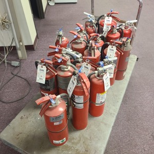 lot 3625294 image: First Come First Serve Take Two Cintas 2024 Inspected Fire Extinguishers RED