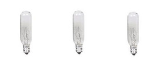 lot 3625341 image: Philips Lighting 248153 T6 Tubular Incandescent Lamp 15 Watt E12 Candelabra Base 100 Lumens 2700K Clear 3Pack